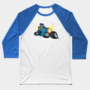 Blue Stang Outline Baseball T-Shirt